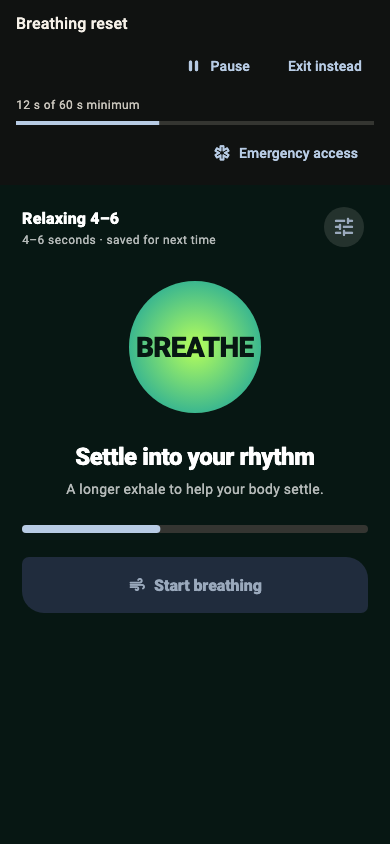 A breathing habit in Habit Protector